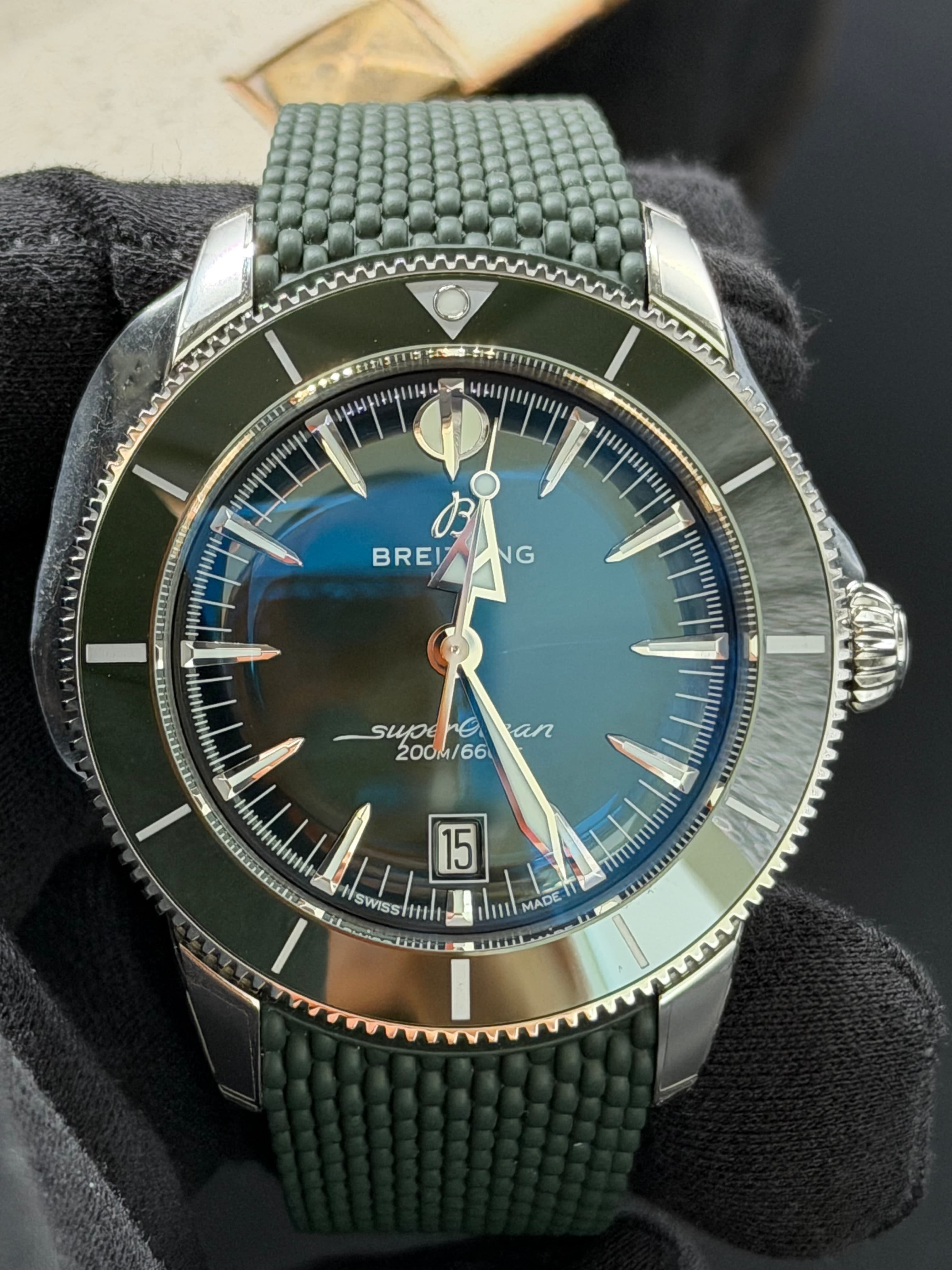 Breitling Superocean Heritage Green Dial / Band - view 9
