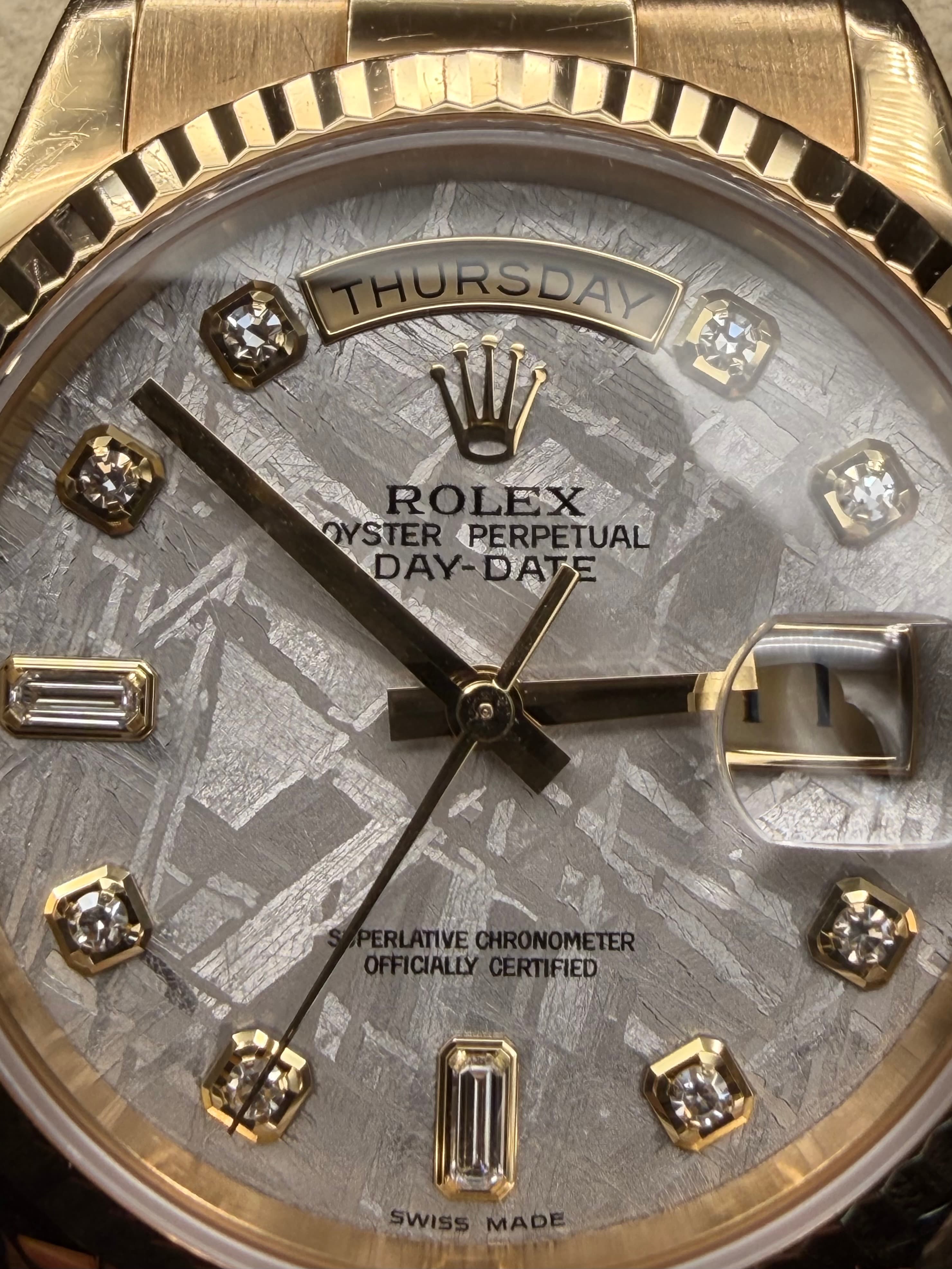 Rolex Day Date President Gold Meteorite Dial - view 3