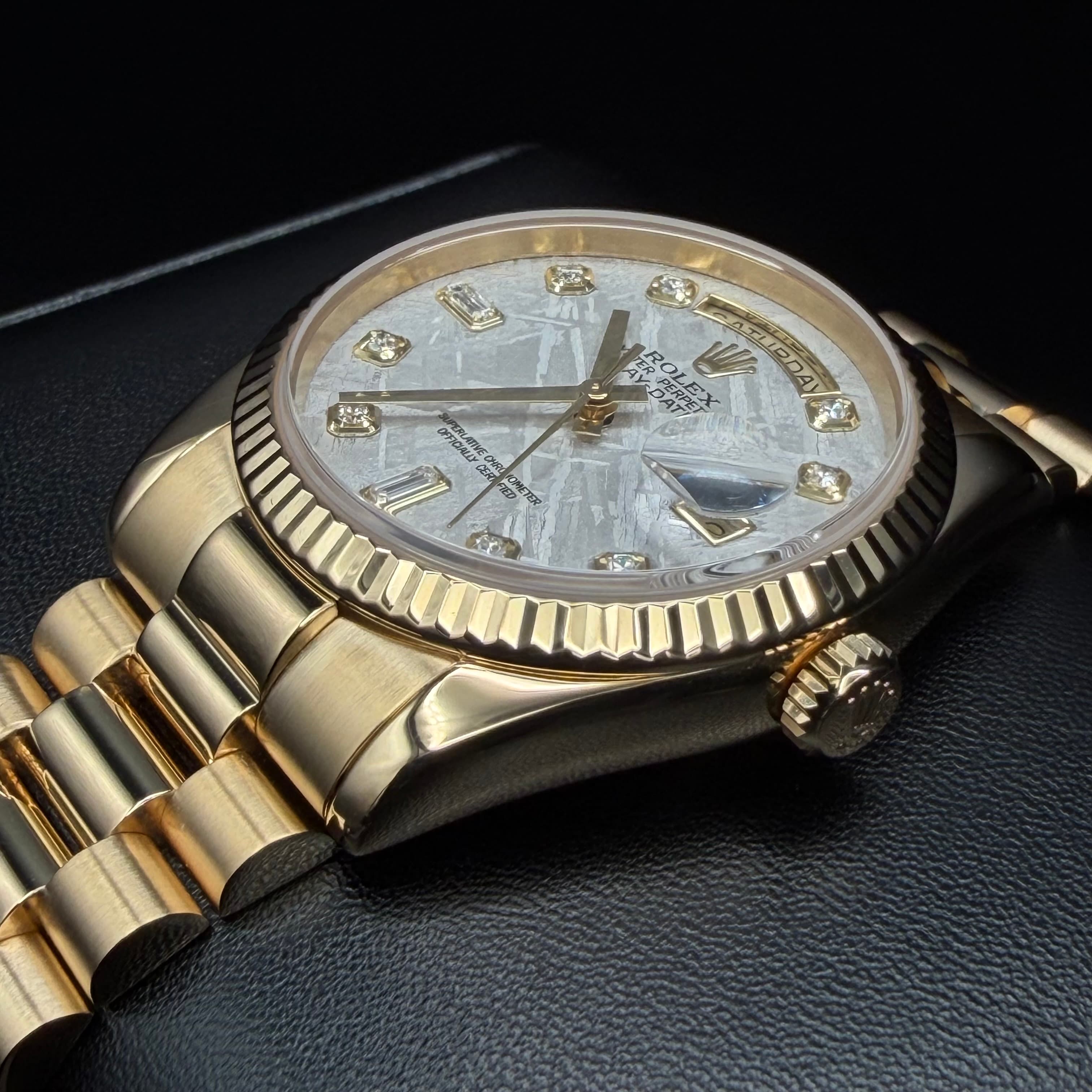 Rolex Day Date President Gold Meteorite Dial - view 12