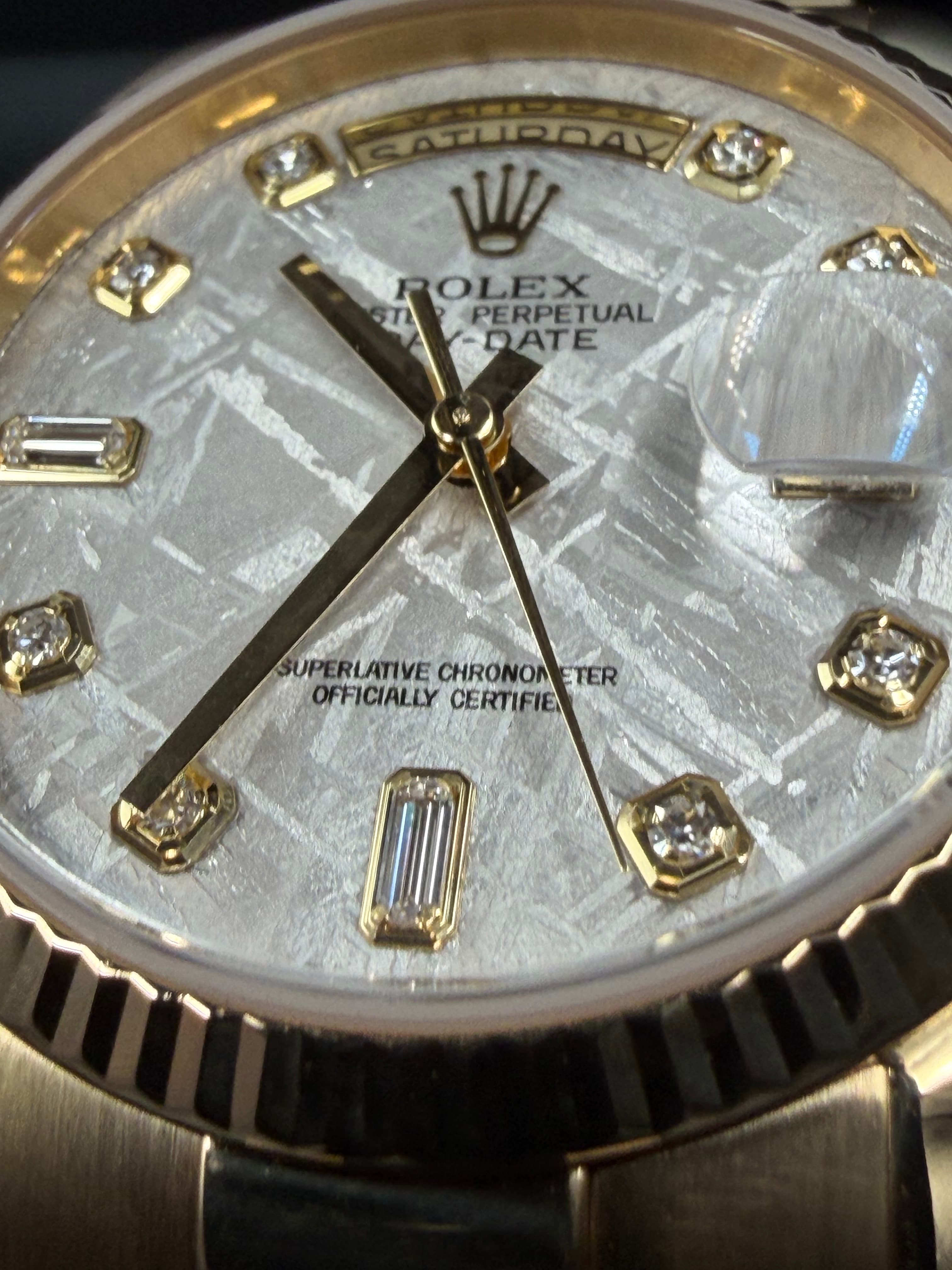 Rolex Day Date President Gold Meteorite Dial - view 34