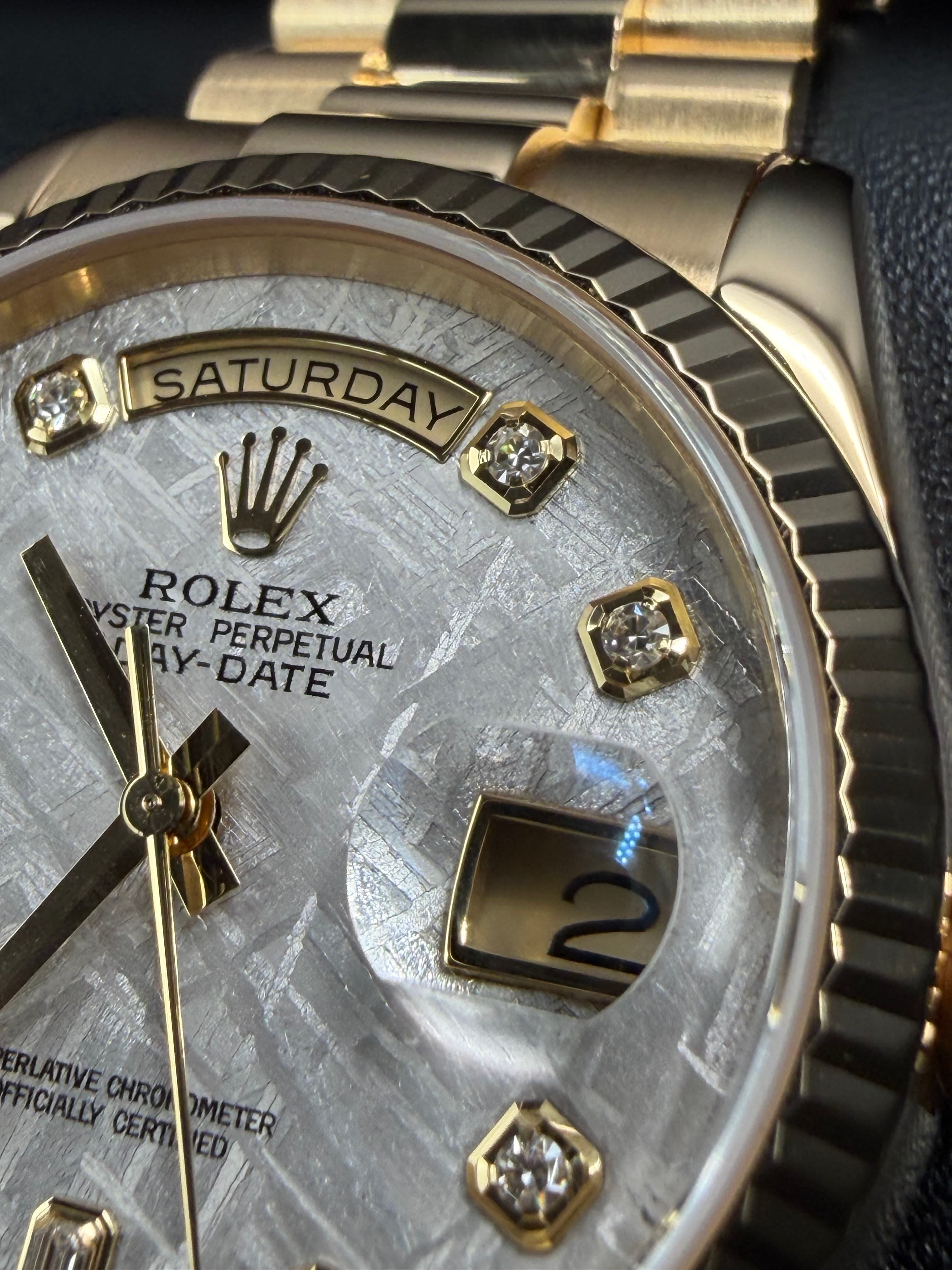 Rolex Day Date President Gold Meteorite Dial - view 36